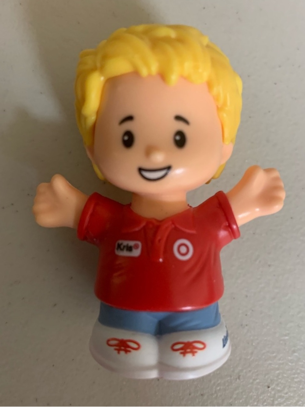 Fisher Price Little People Figure Target Run Dollhouse Playset Kris Employee Red